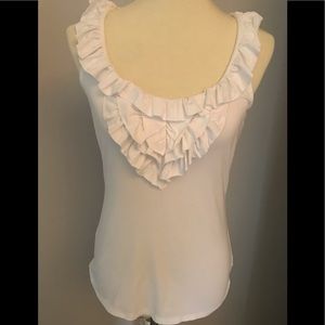 White House Black Market ruffled tank